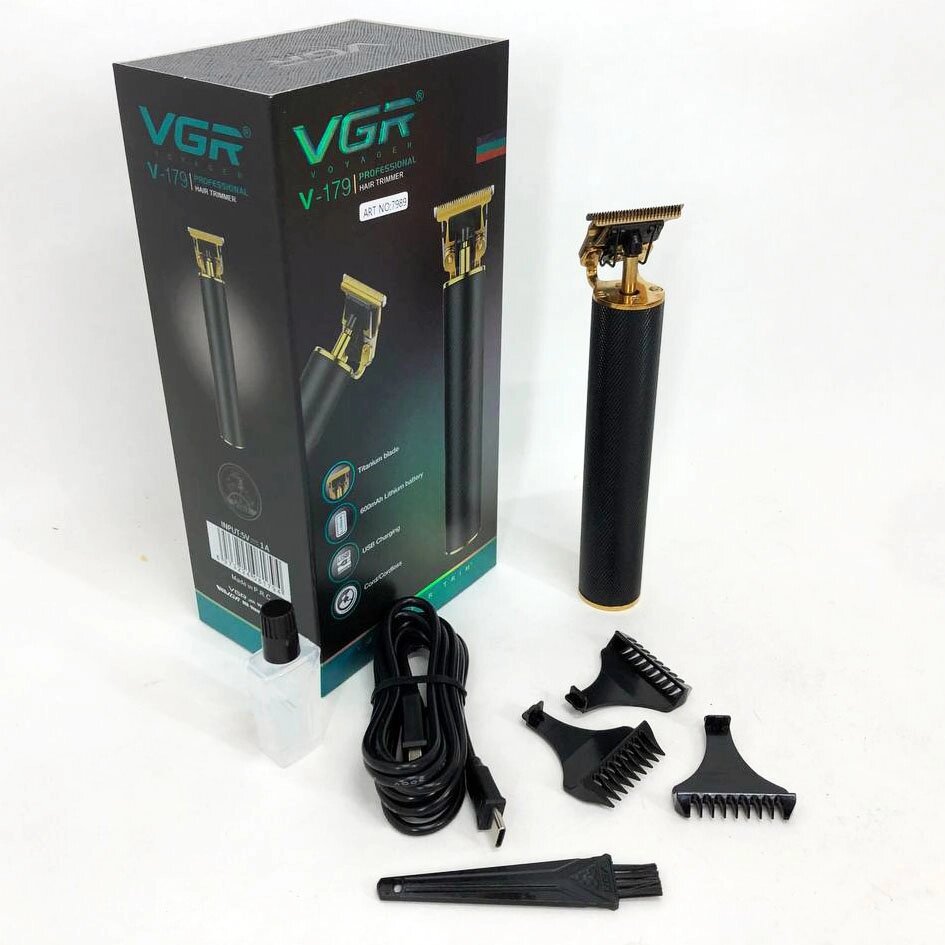 Професійний тример VGR V-179 машинка для стрижки волосся та бороди на акумуляторі заряджання USB від компанії Інтернет-магазин  towershop.online - фото 1