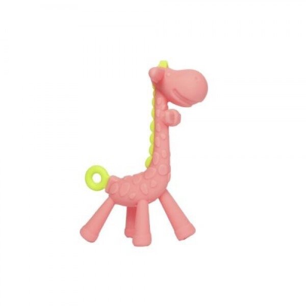 Прорізувач силіконовий "Жираф" (рожевий) від компанії Інтернет-магазин  towershop.online - фото 1
