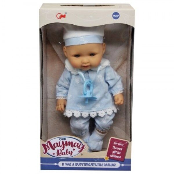 Пупс "Maymay baby" в блакитному (25 см) від компанії Інтернет-магазин  towershop.online - фото 1