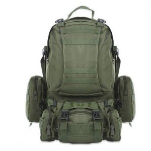 Рюкзак тактичний військовий з підсумками 55 л Tactical Backpack oliva B08