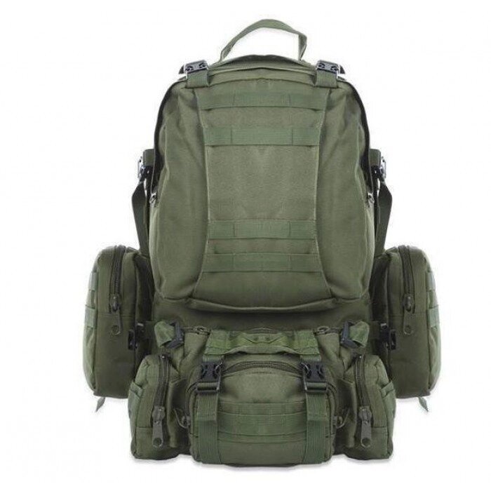 Рюкзак тактичний військовий з підсумками 55 л Tactical Backpack oliva B08 від компанії Інтернет-магазин  towershop.online - фото 1