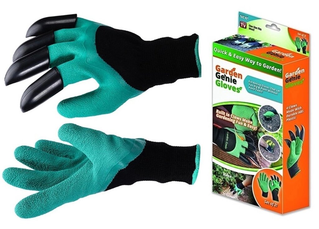 Садові рукавички з кігтями Garden Genie Gloves рукавички для саду та городу від компанії Інтернет-магазин  towershop.online - фото 1