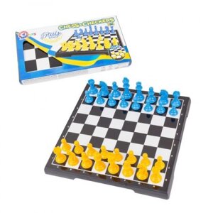 Шашки і шахи 2 в 1 "Патріот" жовто-блакитні