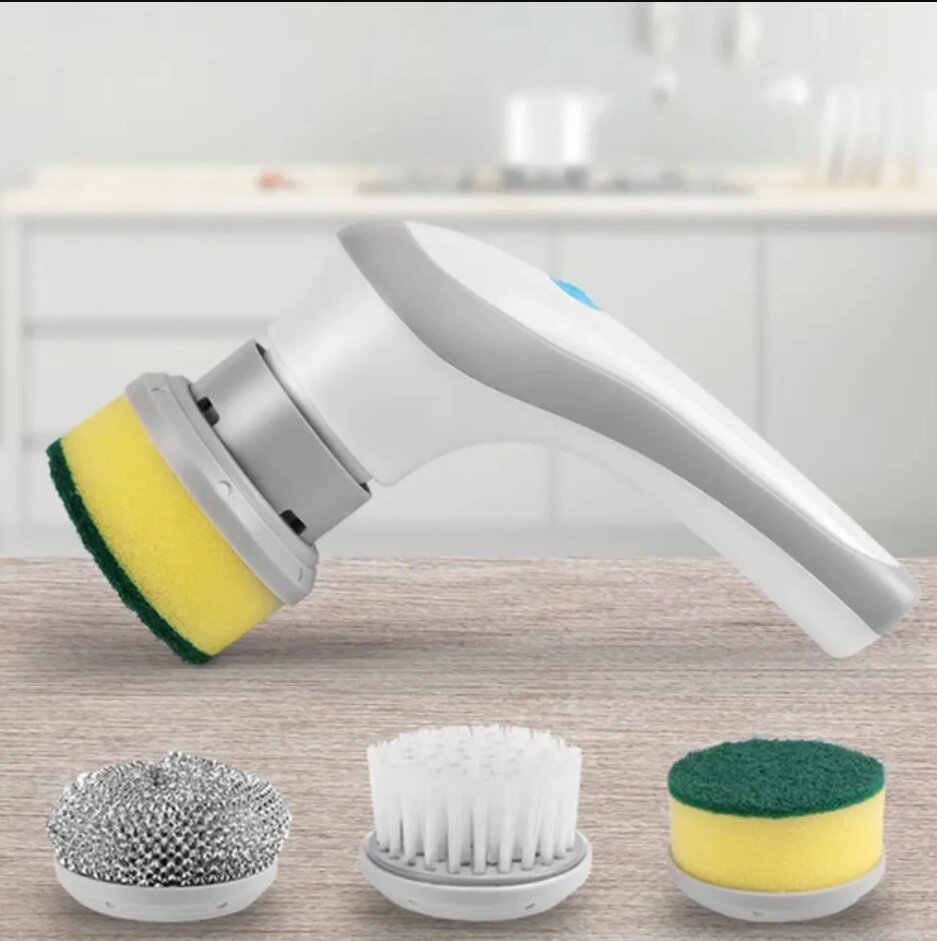 Щітка для миття посуду з насадками акумуляторна Electric Cleaning brush від компанії Інтернет-магазин  towershop.online - фото 1