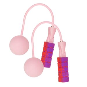 Мотузка для стрибків з кульками зважувальних агентів, рожевий