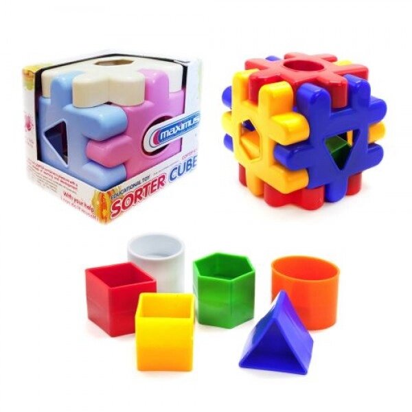 Сортатор "куб" з геометричними фігурами від компанії Інтернет-магазин  towershop.online - фото 1