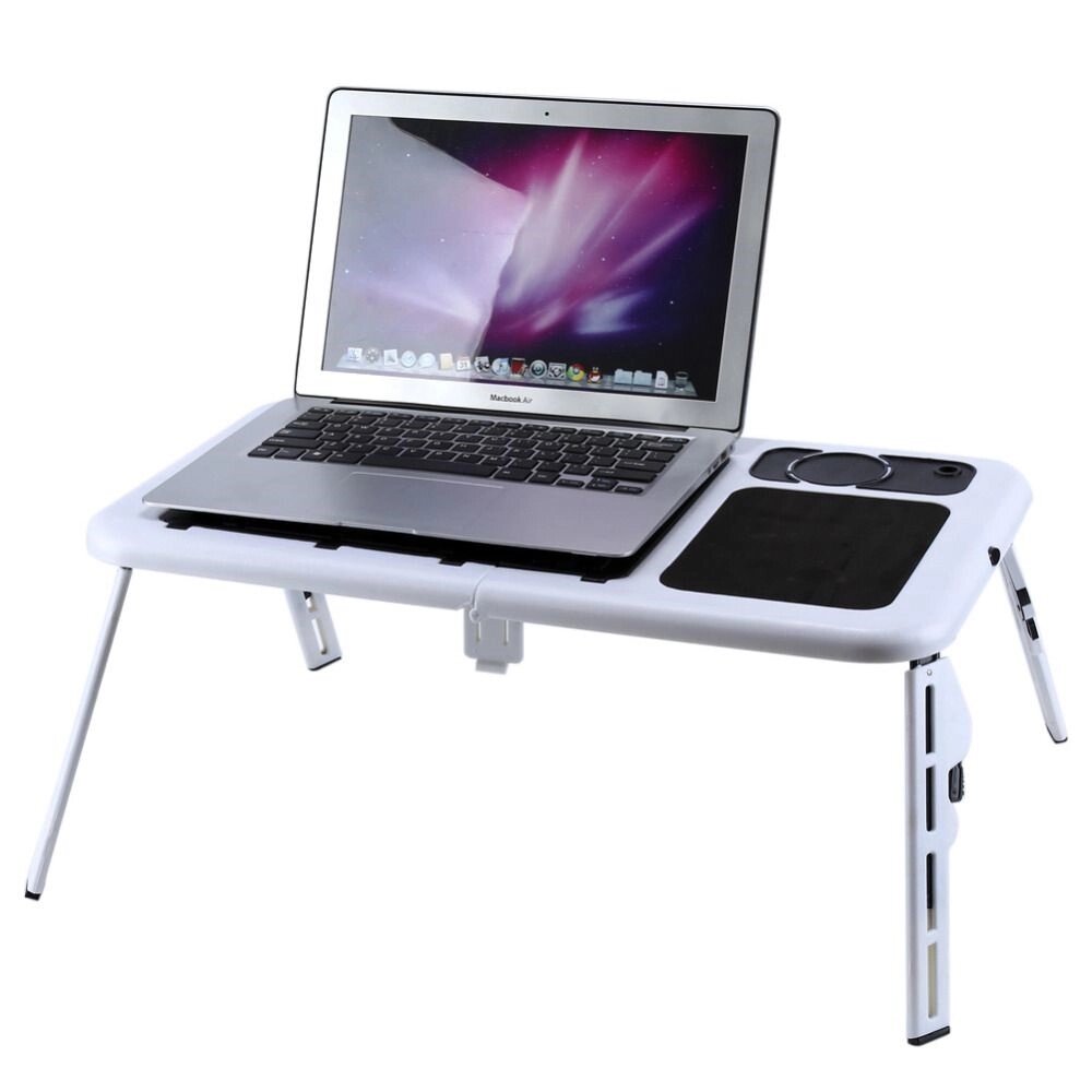 Столик-підставка для ноутбука з охолодженням E-Table складний з кулером від компанії Інтернет-магазин  towershop.online - фото 1