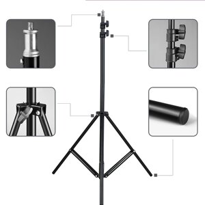 Стійка штатив-тринога light STAND для встановлення студійного освітлення 70-210 см | Штатив для кільцевої лампи