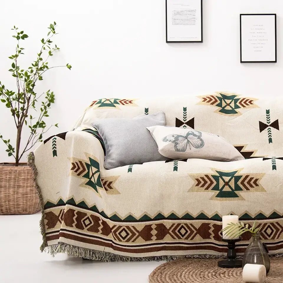 Супрето -диван -покриття, бежевий (орнамент) від компанії Інтернет-магазин  towershop.online - фото 1