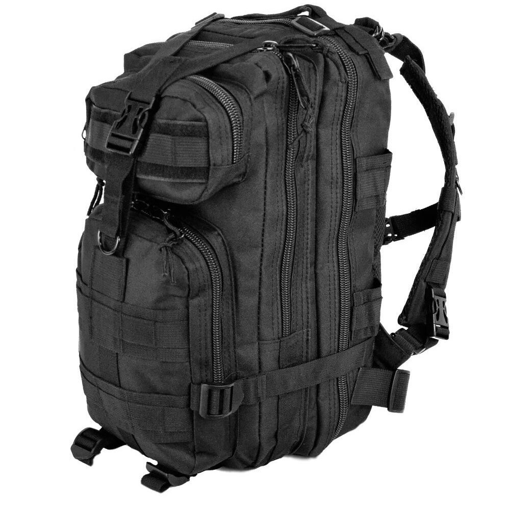 Тактичний рюкзак Tactic 1000D для військових, полювання, риболовлі, походів, подорожей та спорту. Колір чорний від компанії Інтернет-магазин  towershop.online - фото 1