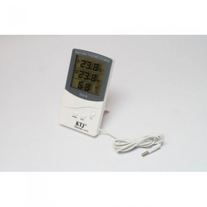 Термометр, гігрометр, метеостанція + виносний датчик TA 318 Білий від компанії Інтернет-магазин  towershop.online - фото 1