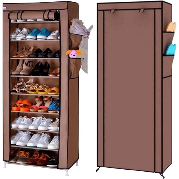 Тканинний стелаж для зберігання взуття Ason Shoe Cabinet 9 полиць 160 x 60 x 30 див від компанії Інтернет-магазин  towershop.online - фото 1