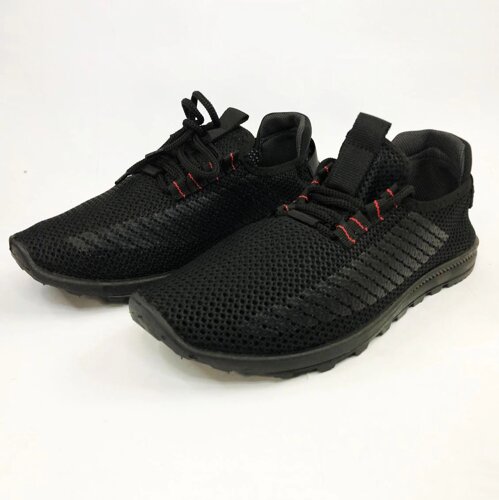 Тонкі кросівки | М'які кросівки чоловічі | 40 розмір. Кросівки з тканини дихаючі. Модель 45112. Колір: чорний