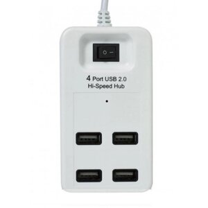 USB хаб на 4 порти USB 2.0 P-1601 білий