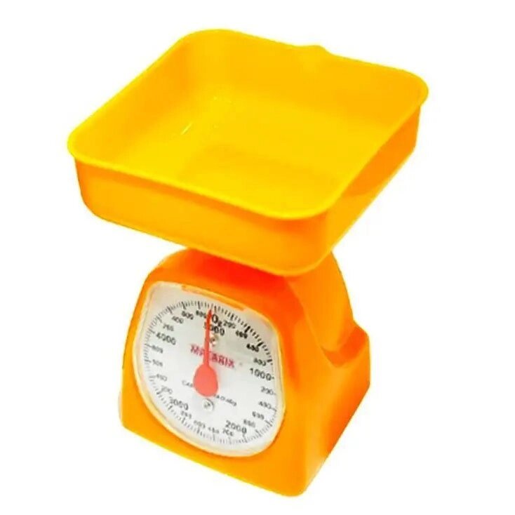 Ваги кухонні механічні MATARIX MX-405 5 кг. Колір: помаранчевий від компанії Інтернет-магазин  towershop.online - фото 1
