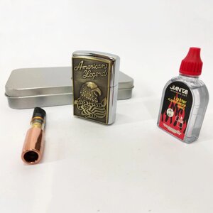 Запальничка бензинова в подарунковій коробці N3, сувенір запальничка, запальнички подарунки для чоловіків