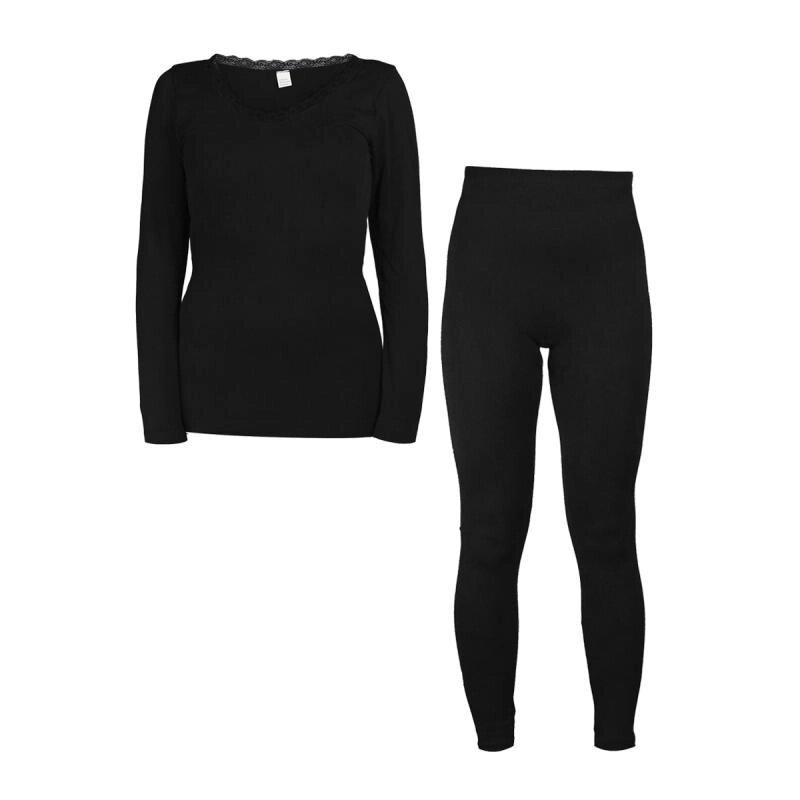 Жіноча термічна білизна делікатні обійми, чорний від компанії Інтернет-магазин  towershop.online - фото 1