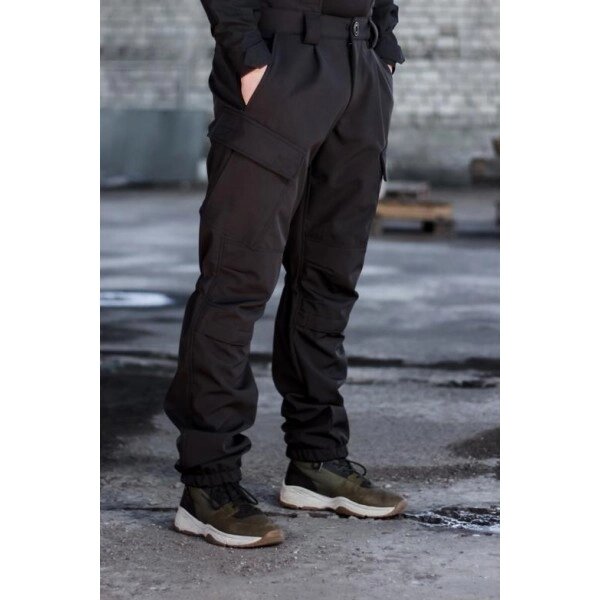 Зимові військові штани Soft Shel (софтшел) чорні від компанії Інтернет-магазин  towershop.online - фото 1