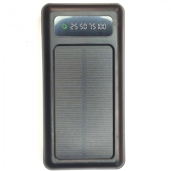 Зовнішній акумулятор з сонячною панеллю Power bank UKC 8285 10000 Mah зарядка кабель 4в1 Чорний від компанії Інтернет-магазин  towershop.online - фото 1