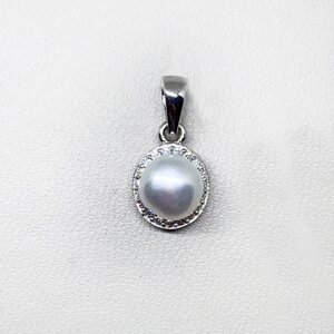 Срібний Кулон з перлами і кубічним цирконієм 1,55 г