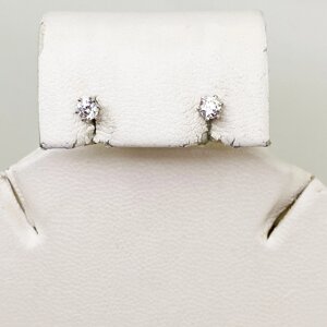Сережки-пусети срібні з кристалами Swarovski 0,7 г