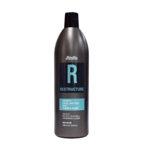 Шампунь для всіх типів волосся з мигдальною олією R RESTRUCTURE 1000 мл, Mirella Professional