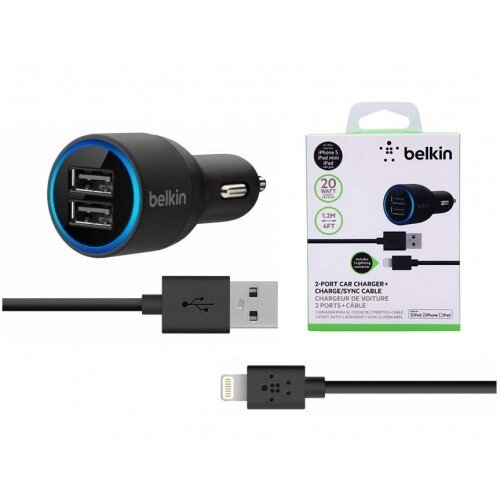 Автомобільний зарядний пристрій Belkin 2-Port Car Charger 20W 2,1A від компанії Інтернет-магазин "BUY-OPT" - фото 1