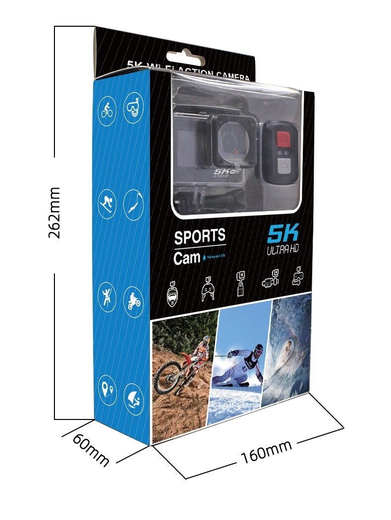 Екшн камера F302AATR - Full HD 5K Wi-Fi  с пультом ДУ від компанії Інтернет-магазин "BUY-OPT" - фото 1