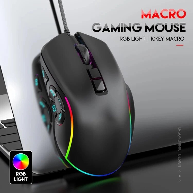 Ігрова миша з RGB підсвічуванням X9 від компанії Інтернет-магазин "BUY-OPT" - фото 1
