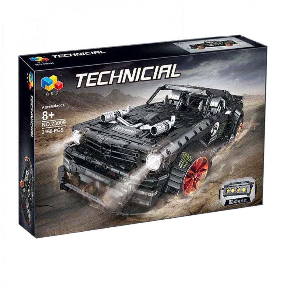 Конструктор Lepin Technic 23009 "Ford Mustang Hoonicorn V2" з мотором від компанії Інтернет-магазин "BUY-OPT" - фото 1