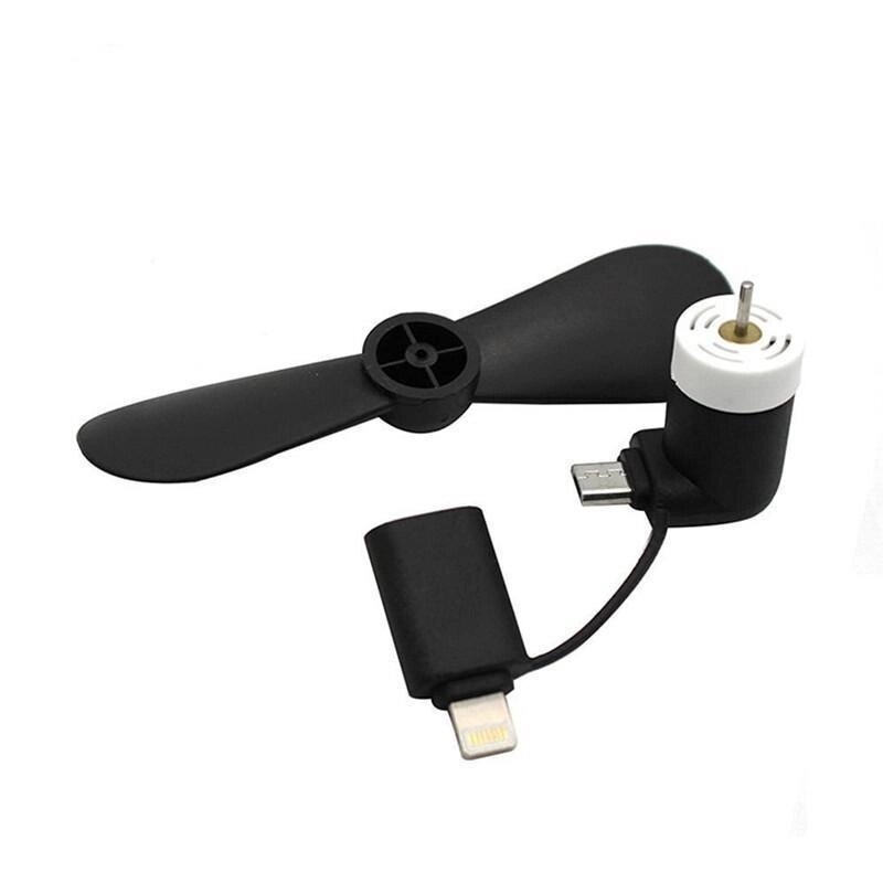 Міні вентилятор для телефону micro USB / Lightning від компанії Інтернет-магазин "BUY-OPT" - фото 1