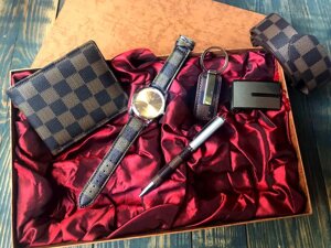 Чоловічий подарунковий набір: окуляри, портмоне, ручка, брелок MB306A