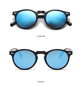 Сонцезахисні окуляри поляризаційні ретро Zolman C. 12 Black/Blue