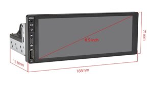 Автомагнітола 1Din 6280A на Android
