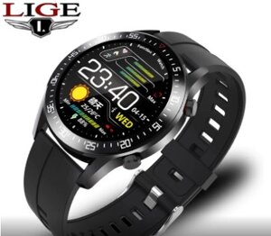 Смарт годинник LIGE 2021 IP68 C2 силікагель + подарунок шкіряний ремінець