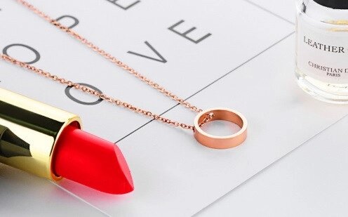 Підвіска з рожевого золота "Love Ring" від компанії Інтернет-магазин "BUY-OPT" - фото 1