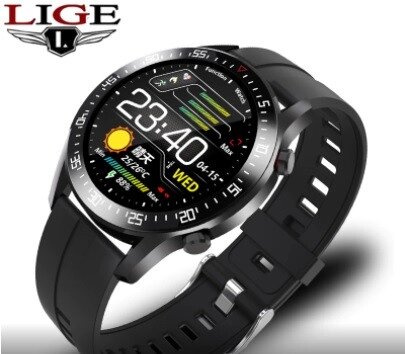 Смарт годинник LIGE 2021 IP68 C2 силікагель + подарунок шкіряний ремінець від компанії Інтернет-магазин "BUY-OPT" - фото 1