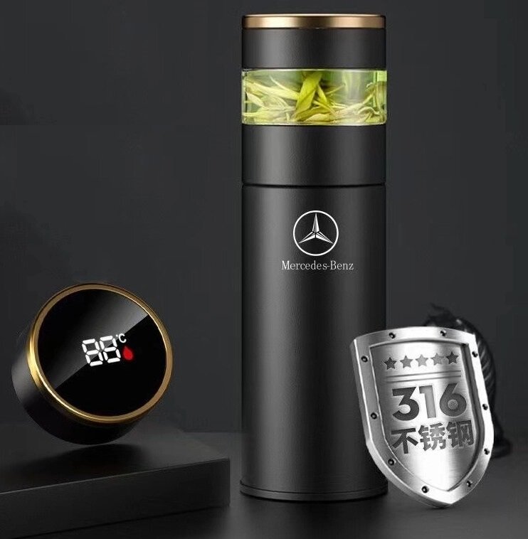 Термос із заварником Mercedes Smart Tea Mug 450 мл від компанії Інтернет-магазин "BUY-OPT" - фото 1
