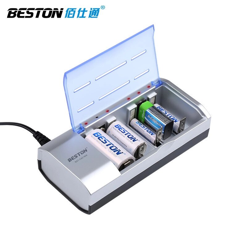 Универсальное зарядное устройство Beston BST-C821BW від компанії Інтернет-магазин "BUY-OPT" - фото 1