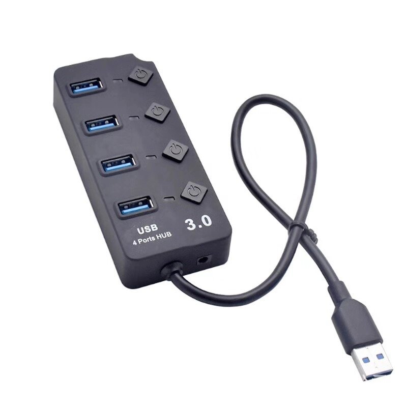 USB концентратор 4 Port USB Hub 3.0 від компанії Інтернет-магазин "BUY-OPT" - фото 1