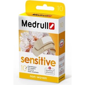 Пластир Medrull "Sensitive" з нетканного матерiалу, кількість 10шт.