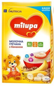 Молочна каша Milupa Милупа гречана з бананом для дітей з 6 місяців, 210 г