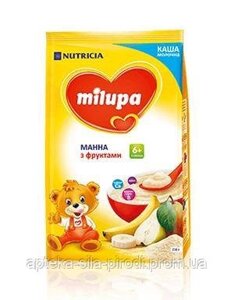 Молочна каша Milupa Милупа манна з фруктами для дітей від 6 місяців, 210 г