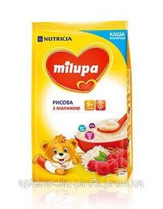 Молочна каша Milupa Милупа рисова з малиною для дітей з 5 місяців, 210 г