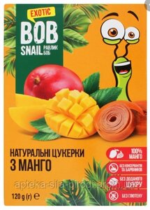Натуральні цукерки манго SNAIL BOB (равлик боб) 120 грам
