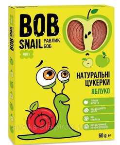 Натуральні цукерки яблуко BOB SNAIL (равлик боб) 60 г