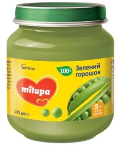 Овочеве пюре Milupa Мілупа Зелений горошок, 125 г