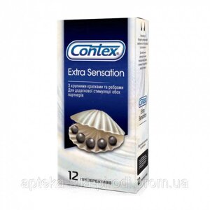 Презервативи Contex Extra Sensation З великими точками і ребрами Для додаткової стимуляції обох партнерів
