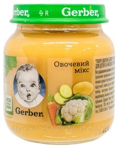Пюре овочеве дитяче GERBER (Нестле Гербер) Овочевий мікс з 6-ти місяців 130 г