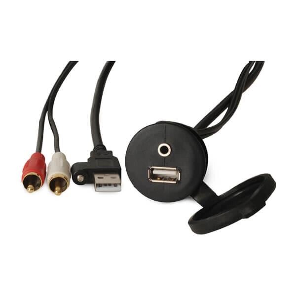 Адаптер MS-CBUSB3.5, Fusion, USB + 3.5mm-2xRCA Aux Panel Mnt Cbl, 2m, кабель USB від компанії "Cronos" поза часом - фото 1